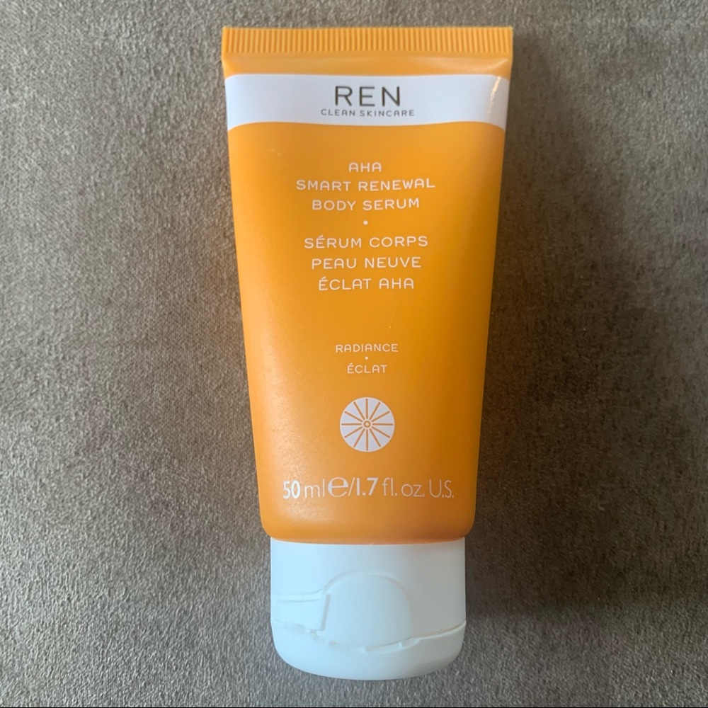 New Mini Sized REN Clean Skincare AHA Smart Renewal Body Serum
